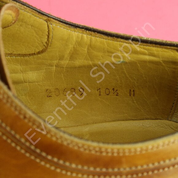 Magnanni Dress Shoes Mens 10.5D Brown Apron Toe Romelo Cognac Derby - Picture 7 of 8